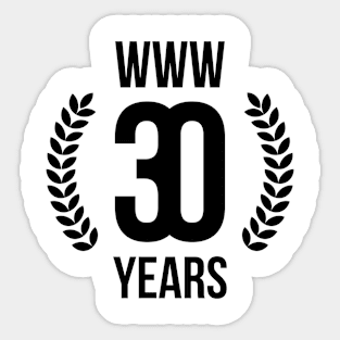 www T-Shirt Thirtieth 30th Anniversary Internet Web@30 Sticker